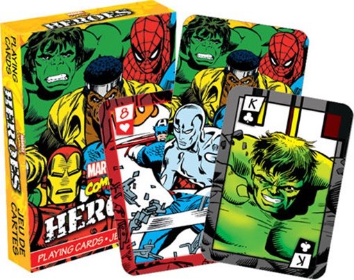 Marvel Comics Super Heroes Comic Art Illustrated Playing Cards Deck, NEW SEALED