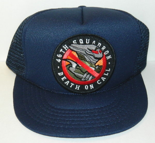 Space Above and Beyond TV Series 46th Squadron Patch on a Black Baseball Cap Hat picture