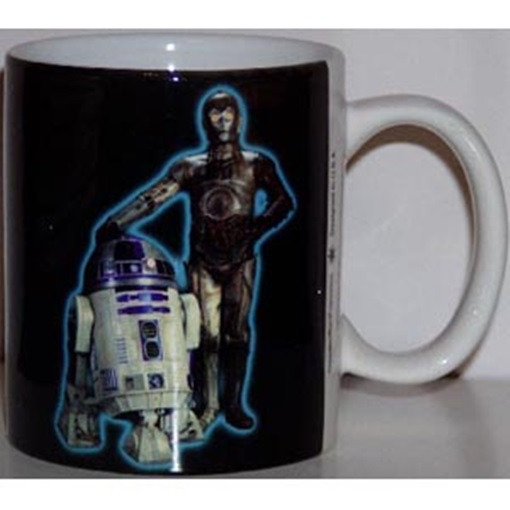Star Wars Episode IV:  A New Hope R2-D2 & C-3PO Blue Stoneware Coffee Mug UNUSED picture