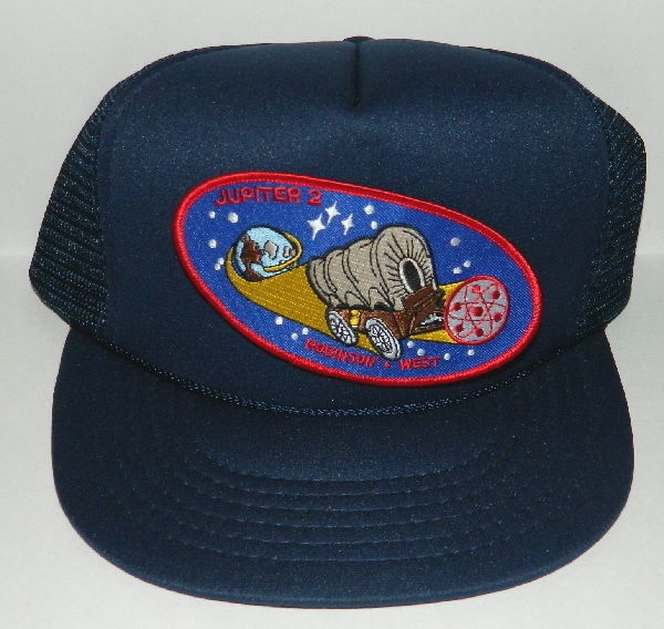 Lost In Space Original TV Series Jupiter 2 Logo Patch on a Blue Baseball Cap Hat picture