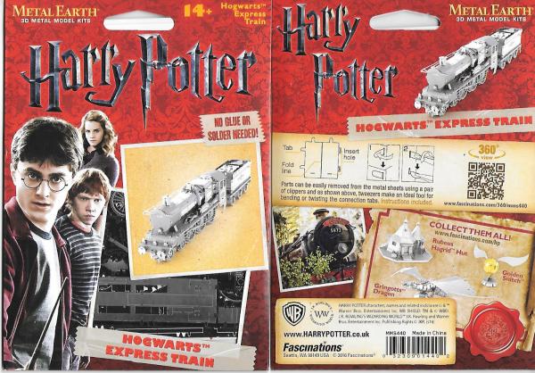 Harry Potter Movies Hogwarts Express Train Metal Earth Steel Model Kit MMS440