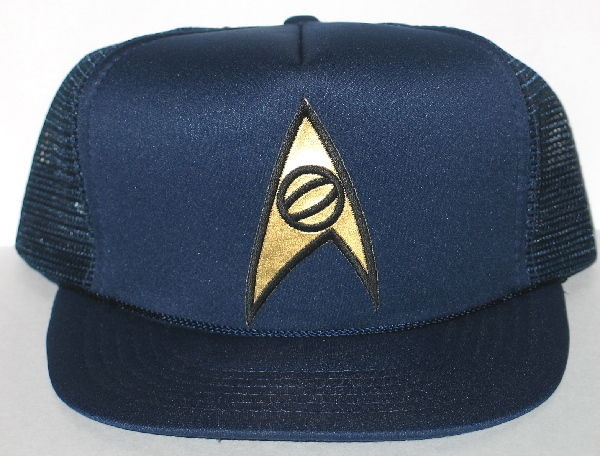 Star Trek The Original Series Science Logo Patch on a Blue Baseball Cap Hat NEW
