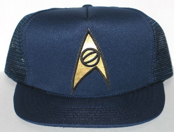 Star Trek The Original Series Science Logo Patch on a Blue Baseball Cap Hat NEW picture