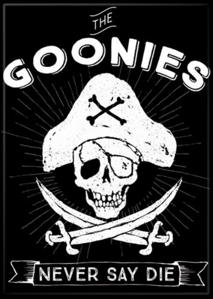 The Goonies Movie Goonies Never Say Die Skull Logo Refrigerator Magnet UNUSED