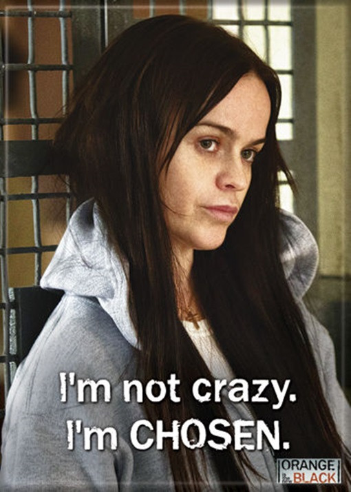 Orange Is The New Black "I'm Not Crazy I'm Chosen" Refrigerator Magnet, NEW