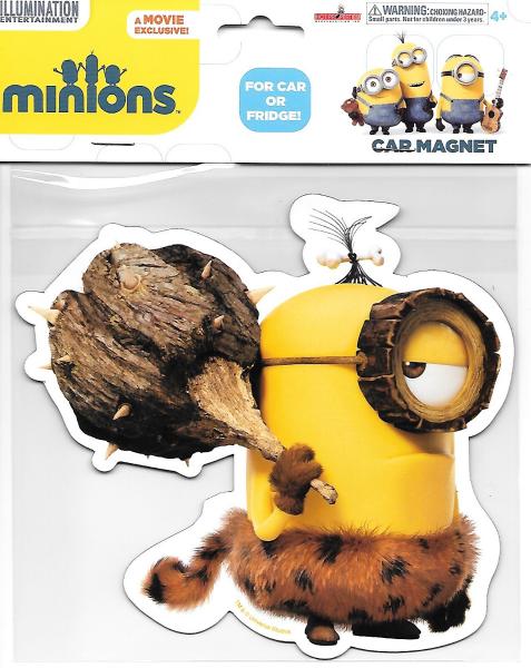 Minions Movie Caveman Minion Large Car Magnet, NEW UNUSED #B584 picture