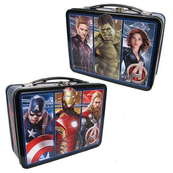 The Avengers Age of Ultron Movie Large Carry All Photo Tin Tote Lunchbox UNUSED picture