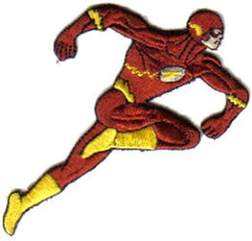 DC Comics The Flash Running Figure Embroidered Patch NEW UNUSED