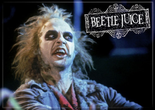 Beetlejuice Movie Face Under Name Logo Refrigerator Magnet NEW UNUSED