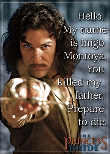 The Princess Bride "My Name is Inigo Montoya" Refrigerator Magnet NEW UNUSED picture