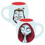 The Nightmare Before Christmas Sally Face and Logo 18 oz Ceramic Oval Mug UNUSED