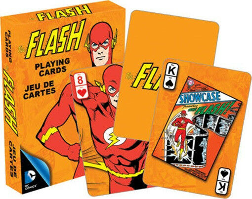DC Comics The Flash Retro Art Illustrated Poker Playing Cards Deck, NEW SEALED