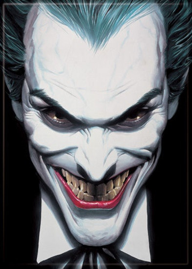 DC Comics The Joker Face Closeup Alex Ross Art Refrigerator Magnet NEW UNUSED