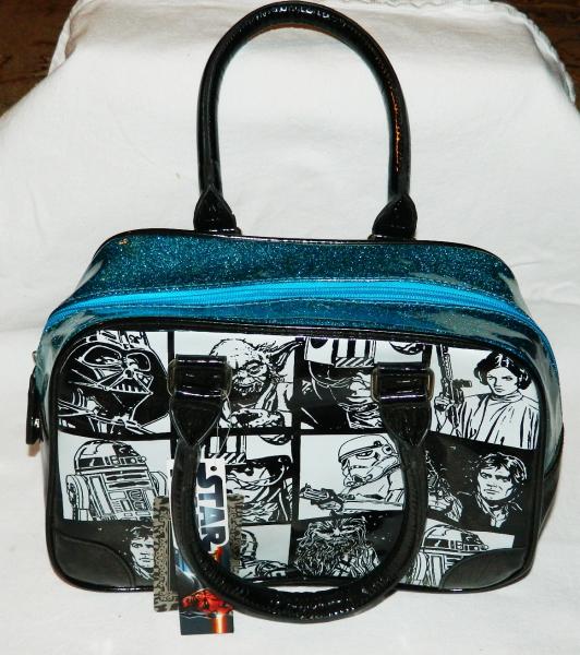 Star Wars Classic Characters Checkered Design Large Women's Purse NEW UNUSED