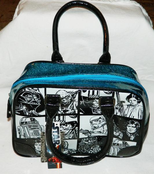 Star Wars Classic Characters Checkered Design Large Women's Purse NEW UNUSED picture