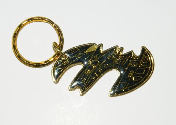 DC Comics Batman Movie Batwing Image Metal Enamel Key Chain 1989 NEW UNUSED picture