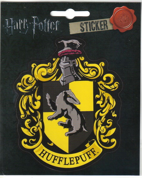 Harry Potter House of Hufflepuff Logo Peel Off Image Sticker Decal, NEW UNUSED
