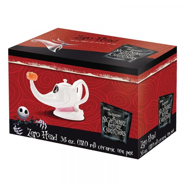 The Nightmare Before Christmas Movie Zero Head 38 oz Ceramic Teapot UNUSED BOXED picture
