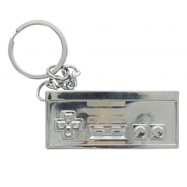 NES Controller Shiny Chrome 3D Metal Key Chain Key Ring NEW UNUSED picture