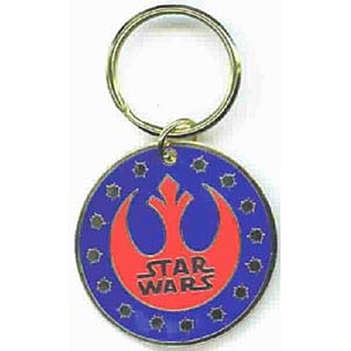 Classic Star Wars Rebel Alliance New Republic Metal Key Chain 1983 NEW UNUSED