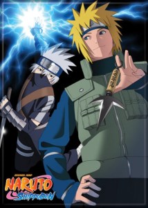 Naruto Anime Naruto and Kakashi Standing Image Refrigerator Magnet NEW UNUSED picture