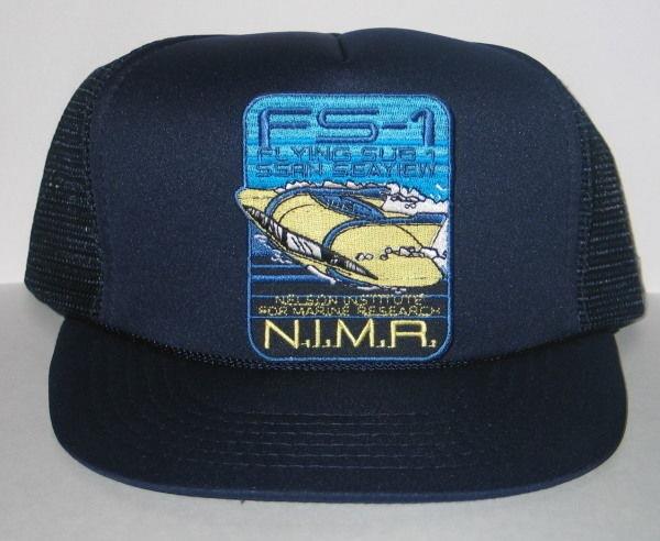 Voyage to the Bottom of the Sea Flying Sub on a Blue Baseball Cap Hat