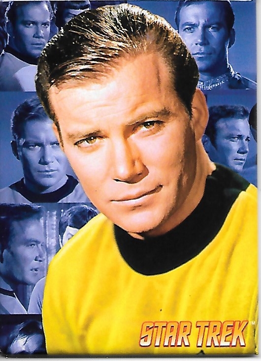 Star Trek: The Original Series Captain Kirk Portrait Over Collage Photo Magnet picture