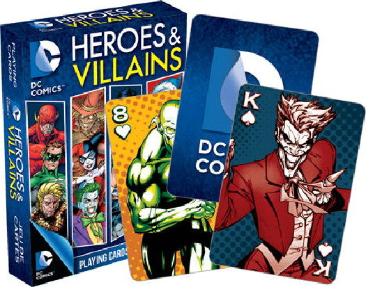 DC Comics Heroes & Villains Comic Art Illustrated Playing Cards 52 Images SEALED