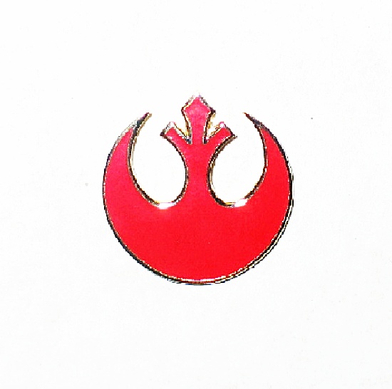 Classic Star Wars Rebel Alliance Red Squadron Logo Metal Pin Small Version, NEW picture