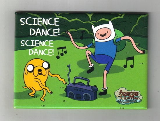 Adventure Time Finn and Jake Science Dance! Refrigerator Magnet, NEW UNUSED