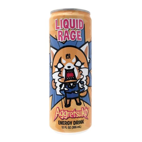 Aggretsuko Liquid Rage Energy Drink 12 oz Illustrated Cans Case of 12 NEW SEALED picture