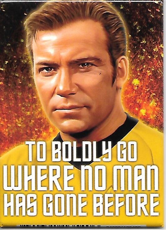 Star Trek: The Original Series Captain Kirk Photo Image To Boldly Go Magnet NEW