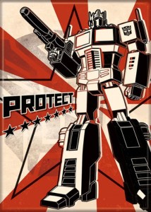 Transformers Animated Series Protect Optimus Prime Refrigerator Magnet NEW UNUSED