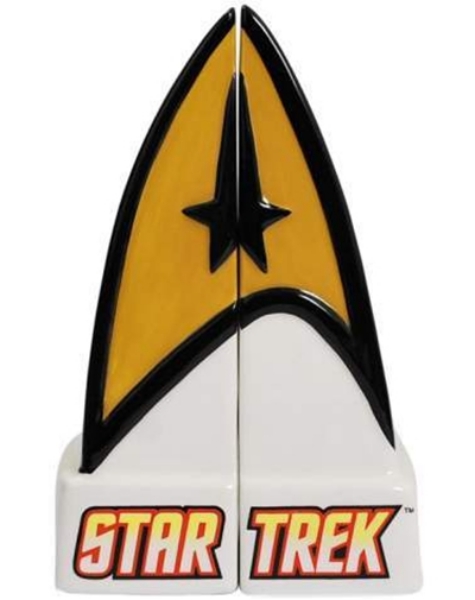 Classic Star Trek TV Series Command Insignia Salt and Pepper Shakers 2012 NEW