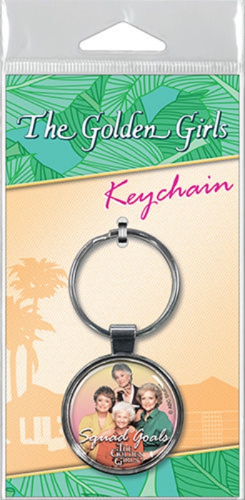 The Golden Girls TV Series Cast Squad Goals Photo Round Metal Key Chain UNUSED