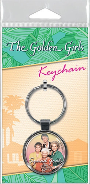 The Golden Girls TV Series Cast Squad Goals Photo Round Metal Key Chain UNUSED picture