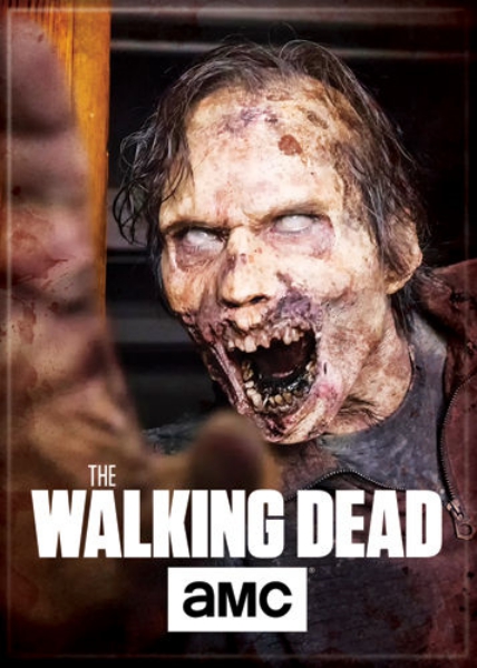 The Walking Dead Walker w/ Mouth Open Photo Image Refrigerator Magnet NEW UNUSED