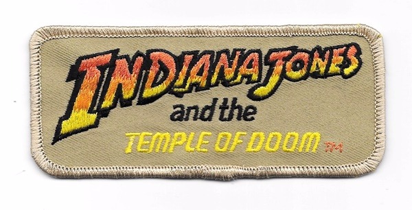 Indiana Jones and the Temple of Doom Movie Logo Embroidered Patch NEW UNUSED