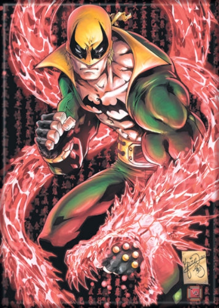 Marvel Comics Iron Fist with Red Dragon Comic Art Refrigerator Magnet NEW UNUSED