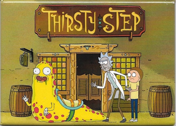 Rick and Morty Animated TV Series With Slippery Stair Refrigerator Magnet