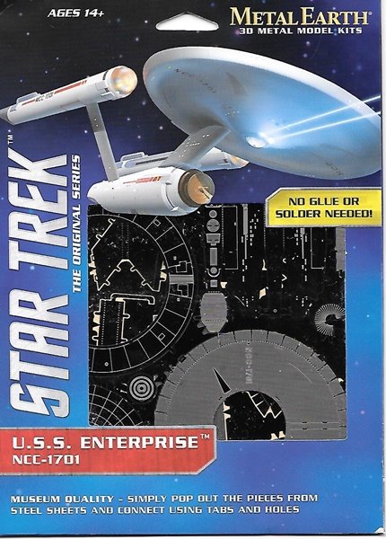 Star Trek Classic TV Enterprise 1701 Metal Earth 3-D Laser Cut Steel Model Kit picture