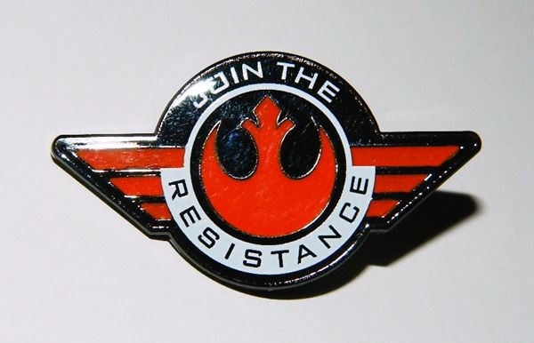 Star Wars The Force Awakens Join The Resistance Rebel Logo Metal Pin NEW UNUSED