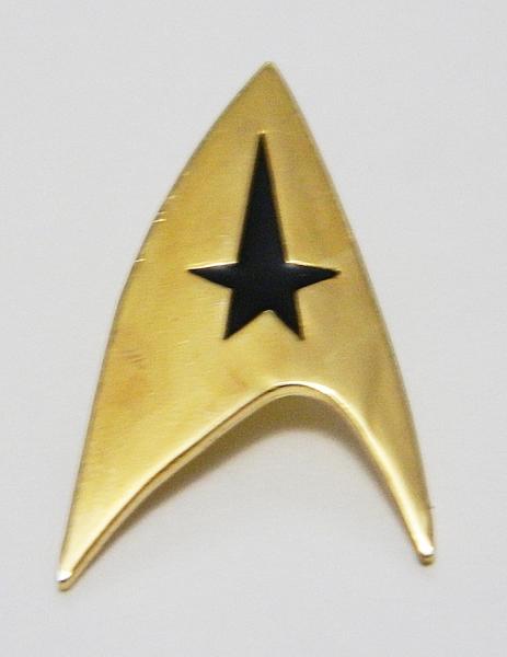 Star Trek Classic TV Series Command Logo Cloisonne Metal Die-Cut Pin NEW UNWORN picture