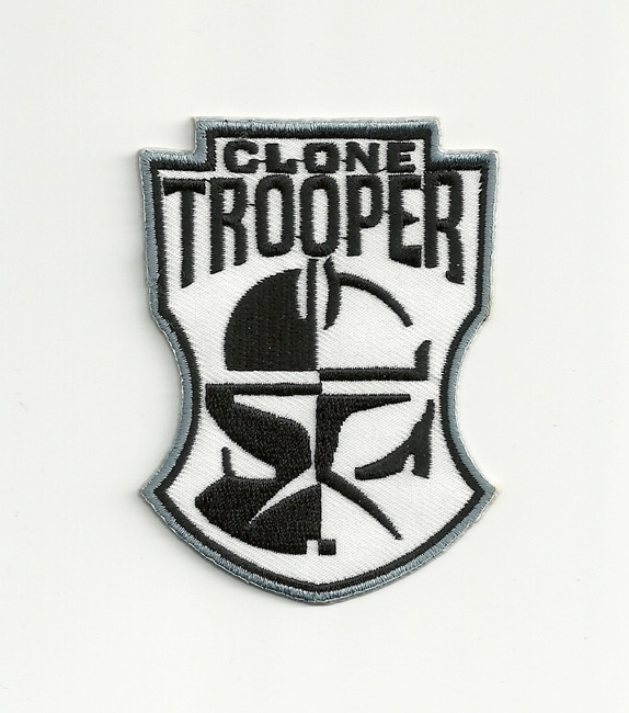 Star Wars Clone Trooper Mask Logo Embroidered Patch, NEW UNUSED