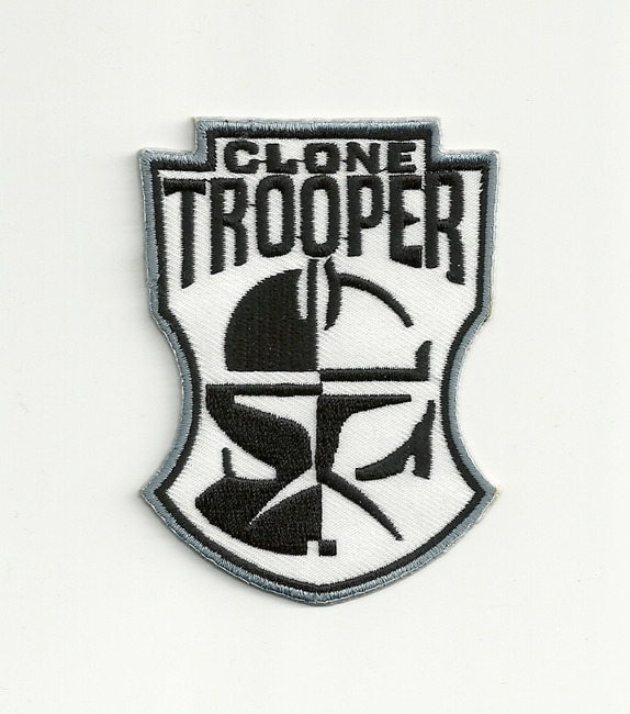 Star Wars Clone Trooper Mask Logo Embroidered Patch, NEW UNUSED picture