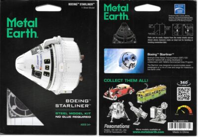 NASA Boeing Starliner Spacecraft Metal Earth Steel Model Kit NEW SEALED