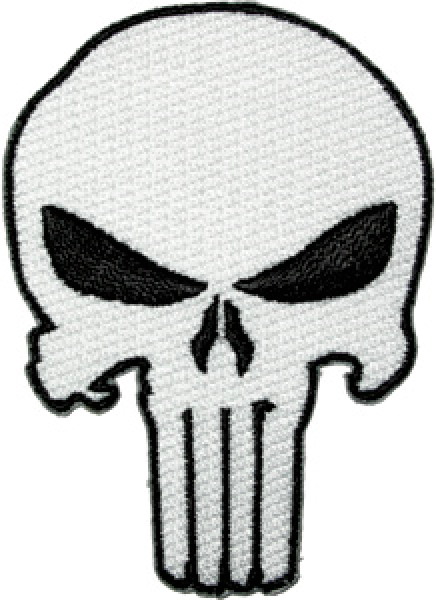 The Punisher White Skull Logo Large Jacket Embroidered Patch picture
