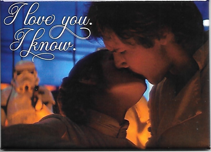 Star Wars Leia and Han I Love You. I Know. Photo Refrigerator Magnet NEW UNUSED