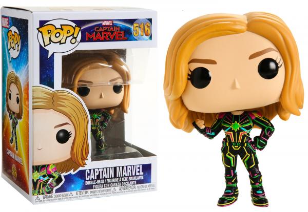 Captain Marvel Movie with Neon Suit Vinyl POP! Figure Toy #516 FUNKO NEW MIB picture