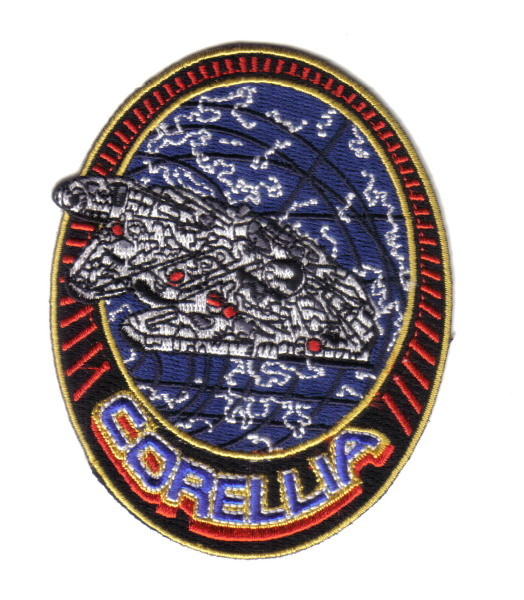 Classic Star Wars Movie Corellia/Millennium Falcon Logo Patch, NEW UNUSED